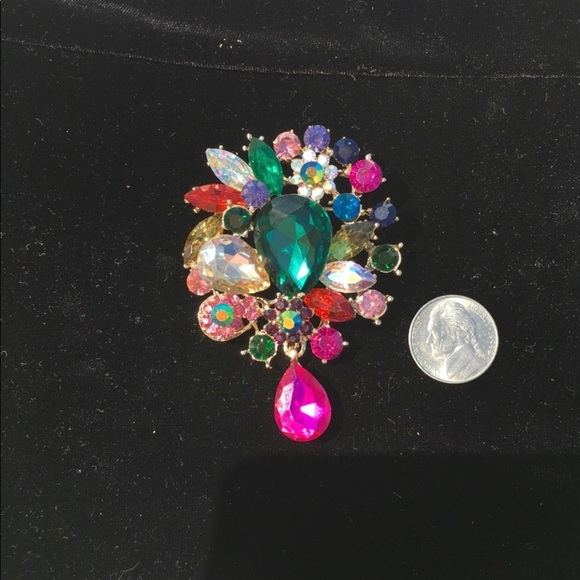 Statement Multicolored Brooch - Picture 3 of 4